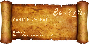 Csók Ábel névjegykártya