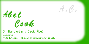 abel csok business card